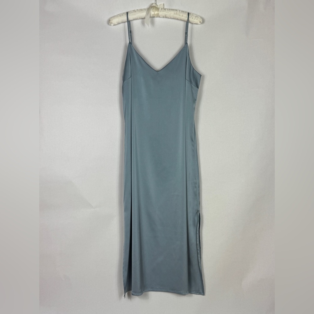 Ice Blue Slip Dress Adjustable Straps 💲⬇️